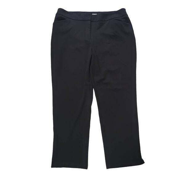 Chico's Size 2 US 12 Black Trousers Dress Pants Slim Leg Professional Business - Picture 1 of 9